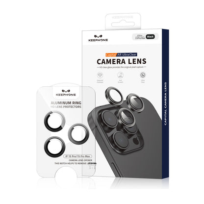Keephone Apple iPhone 15 Capital Alüminyum AR Kamera Lens Koruyucu