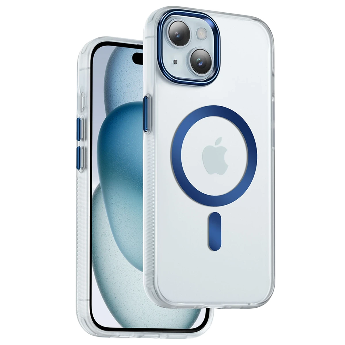 Keephone Apple iPhone 15 Dazzle Pro Matte Magsafe Kılıf - Mavi