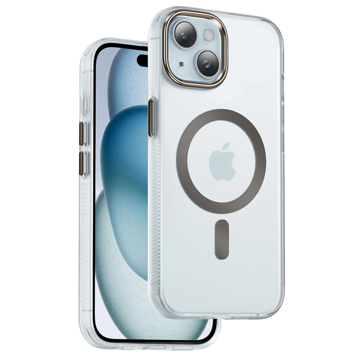 Keephone Apple iPhone 15 Dazzle Pro Matte Magsafe Kılıf - Çöl Titanyum