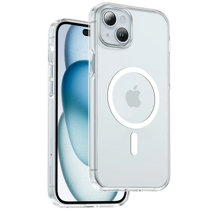 Keephone Apple iPhone 15 Non Yellow Şeffaf Magsafe Kılıf - Şeffaf