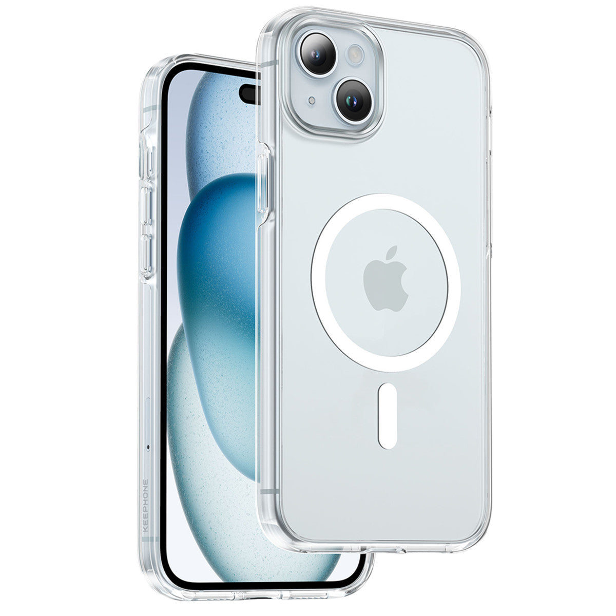 Keephone Apple iPhone 15 Plus Non Yellow Şeffaf Magsafe Kılıf