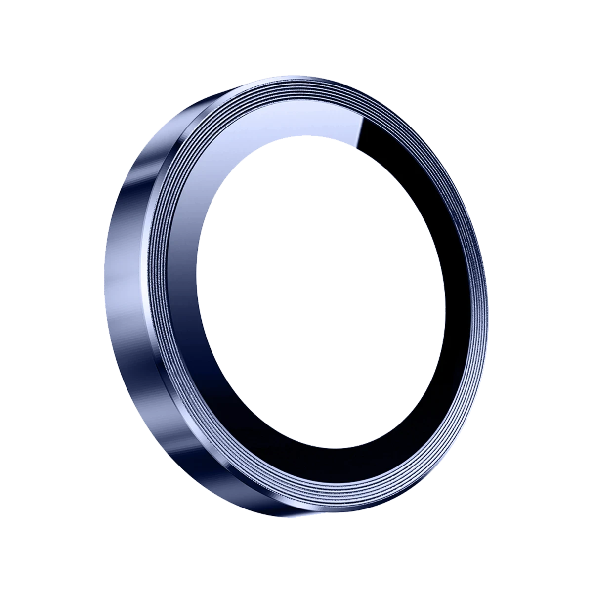 Keephone Apple iPhone 15 Pro Max 3D Spiral Alüminyum AR Kamera Lens Koruyucu - Koyu Mavi