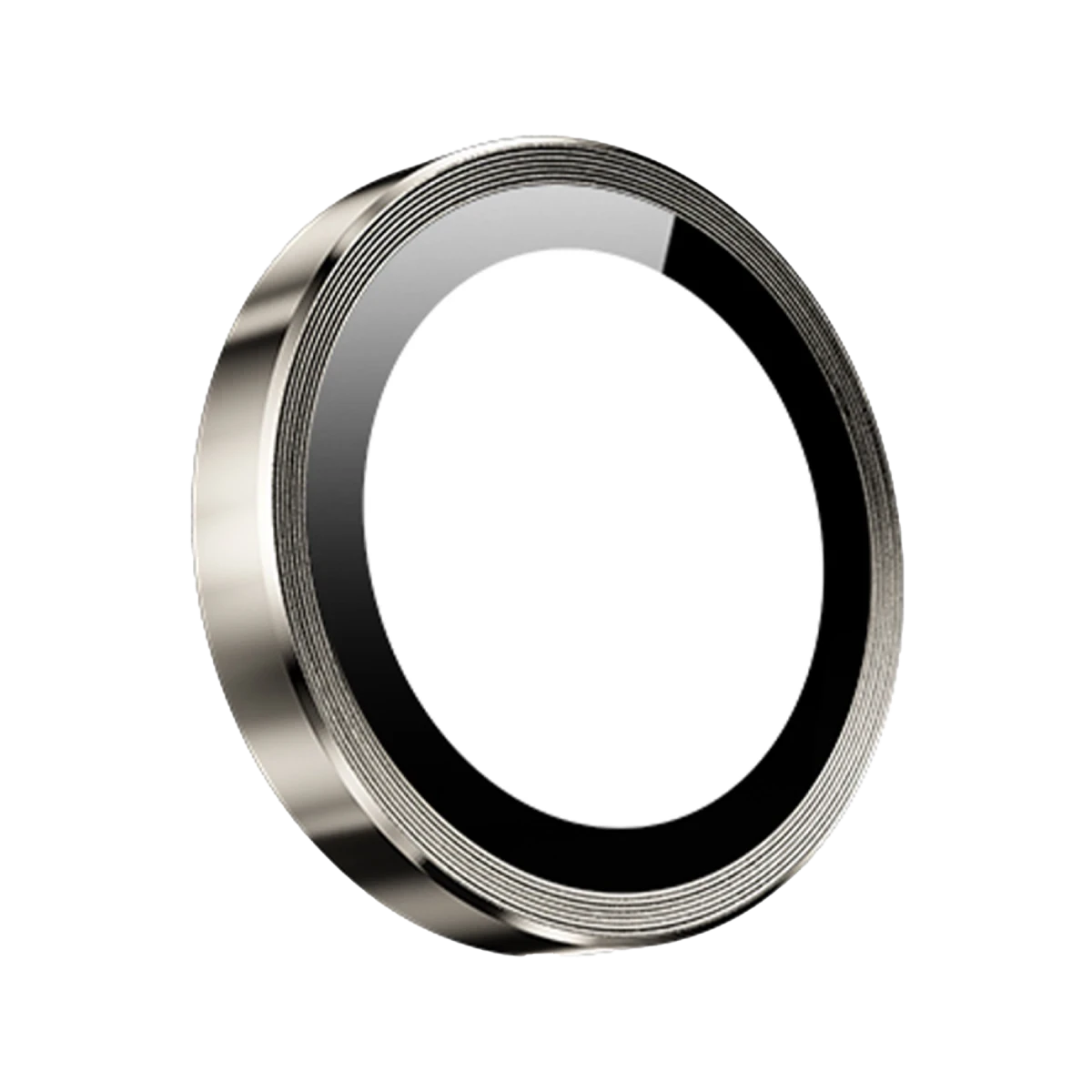 Keephone Apple iPhone 15 Pro Max 3D Spiral Alüminyum AR Kamera Lens Koruyucu - Titanyum