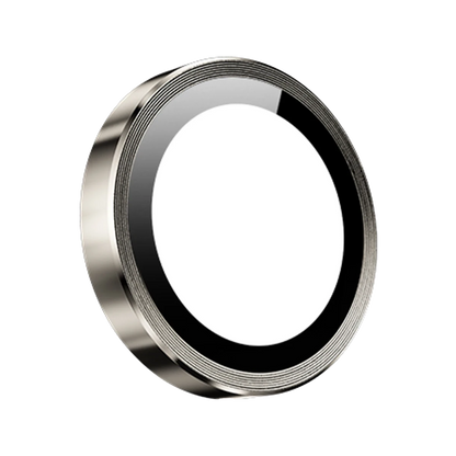 Keephone Apple iPhone 15 Pro Max 3D Spiral Alüminyum AR Kamera Lens Koruyucu - Titanyum