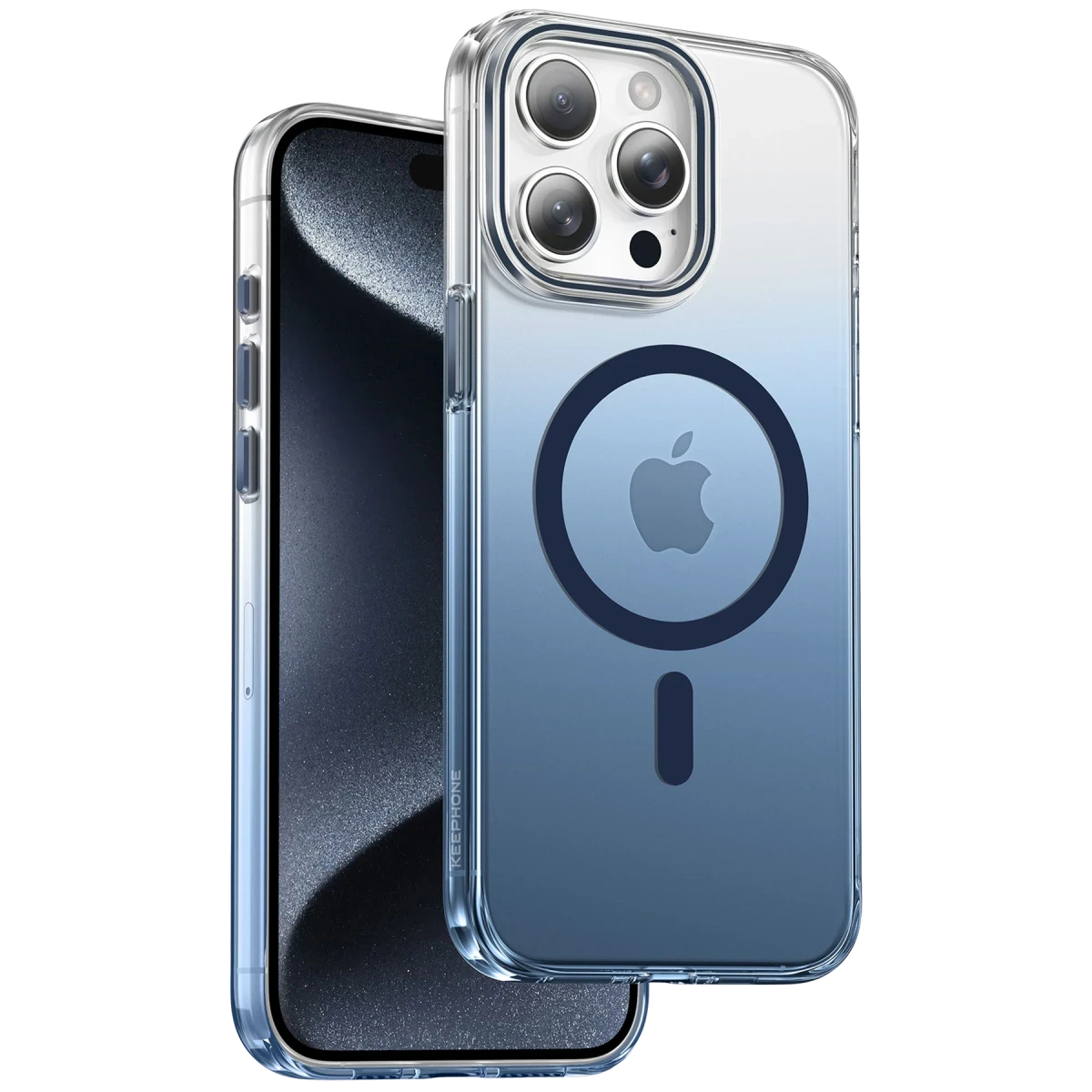 Keephone Apple iPhone 15 Pro Max Aurora Pro Magsafe Kılıf - Mavi