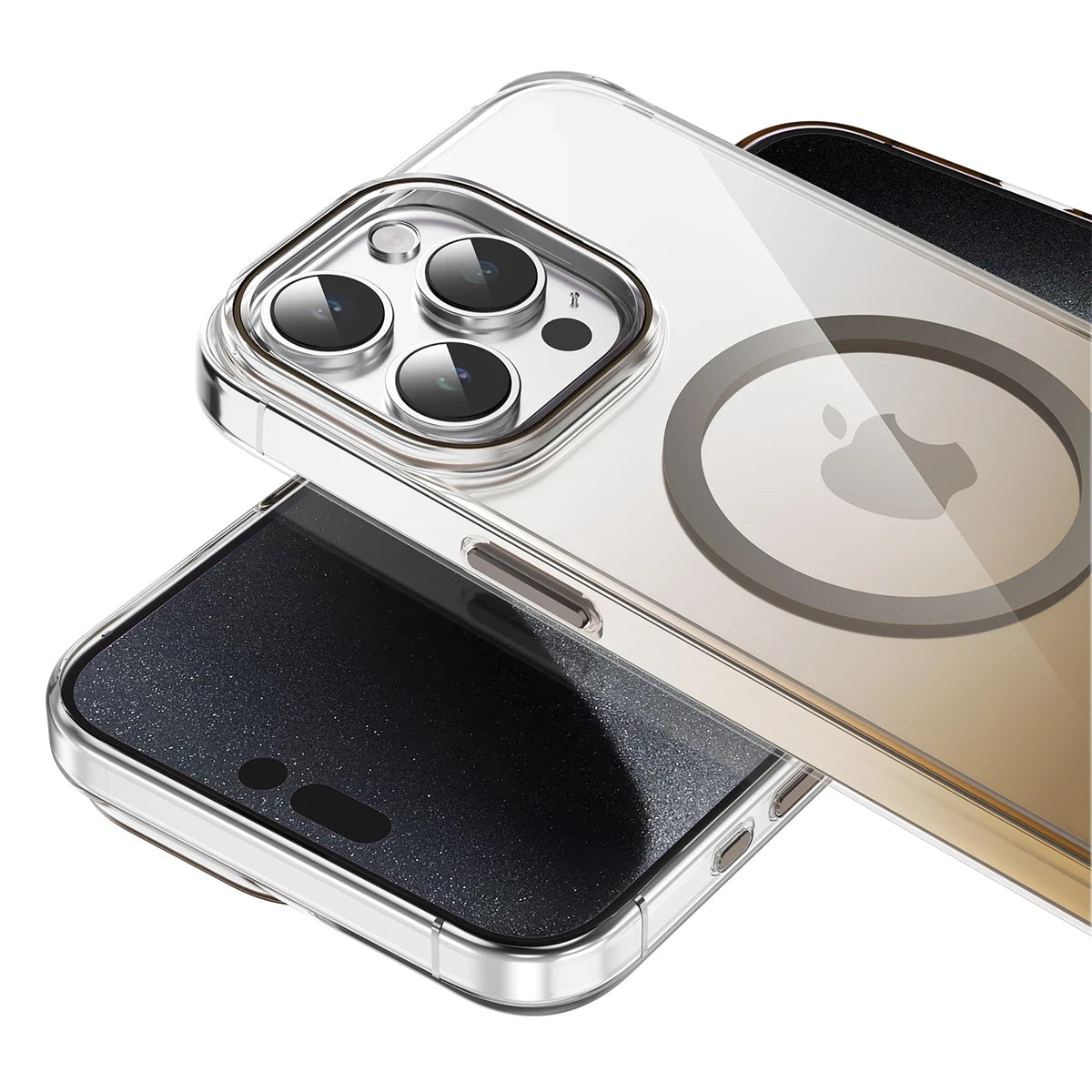 Keephone Apple iPhone 15 Pro Max Aurora Pro Magsafe Kılıf - Titan Gold