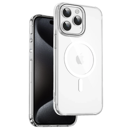 Keephone Apple iPhone 15 Pro Max Aurora Şeffaf Magsafe Kılıf - Şeffaf
