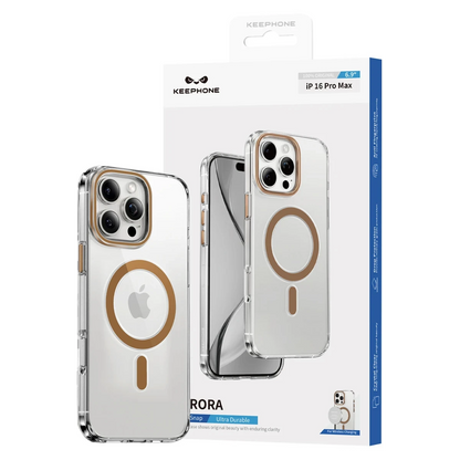 Keephone Apple iPhone 15 Pro Max Aurora Şeffaf Magsafe Kılıf - Şeffaf