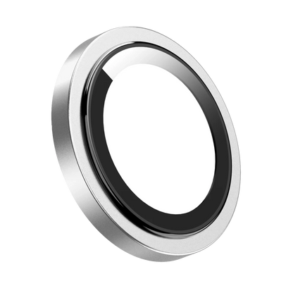 Keephone iPhone 15 Pro Max Capital Alüminyum AR Kamera Lens Koruyucu - Beyaz Titanyum