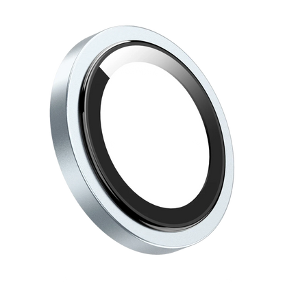 Keephone Apple iPhone 15 Pro Max Capital Alüminyum AR Kamera Lens Koruyucu - Mavi
