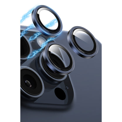 Keephone Apple iPhone 15 Pro Max Capital Alüminyum AR Kamera Lens Koruyucu