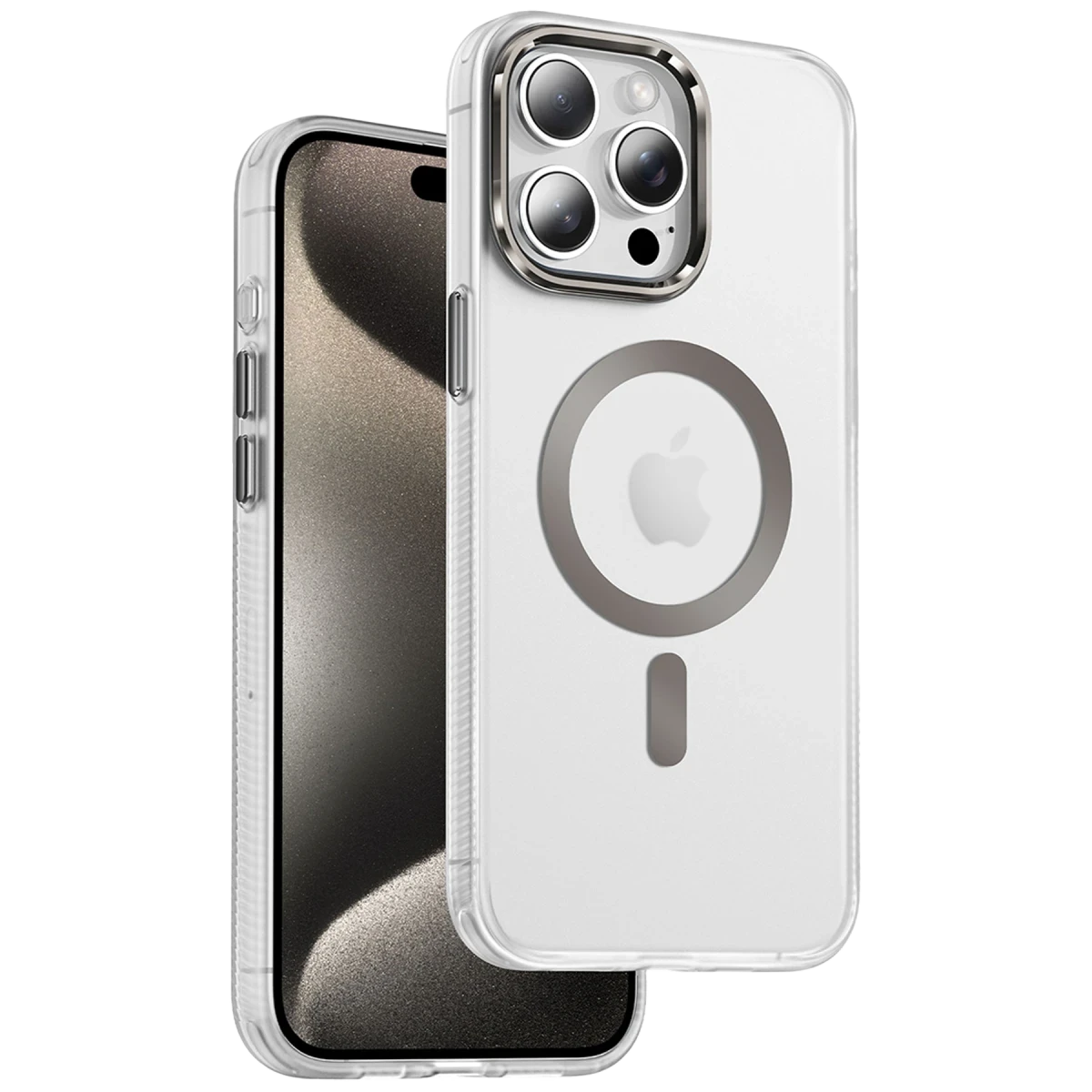 Keephone Apple iPhone 15 Pro Max Dazzle Pro Matte Magsafe Kılıf - Çöl Titanyum