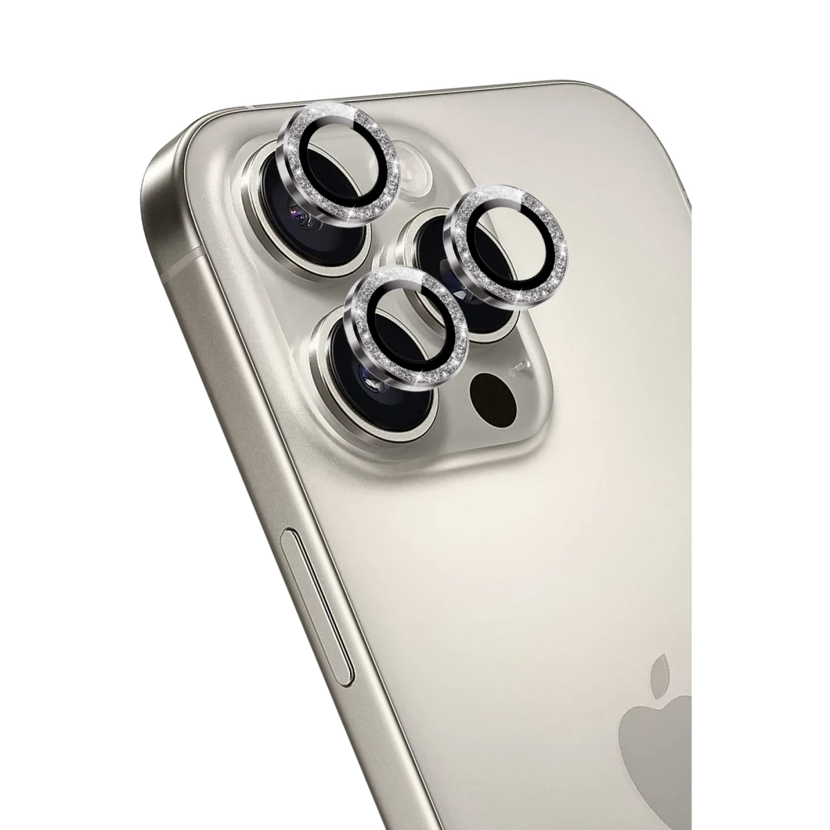 Keephone Apple iPhone 15 Pro Max Maria Simli Kamera Lens Koruyucu - Koyu Gri