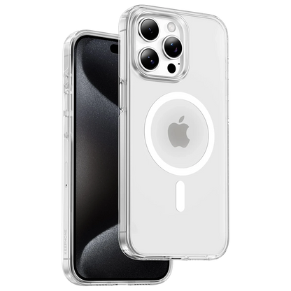 Keephone Apple iPhone 15 Pro Max Non Yellow Şeffaf Magsafe Kılıf - Şeffaf