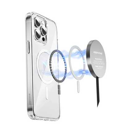 Keephone Apple iPhone 15 Pro Max Non Yellow Şeffaf Magsafe Kılıf - Şeffaf