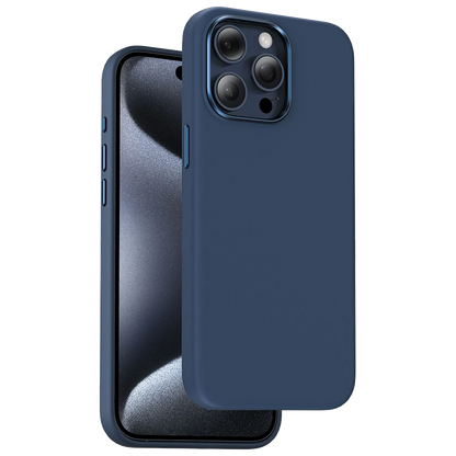 Keephone Apple iPhone 15 Pro Max Rosana Silikon Kılıf - Mavi