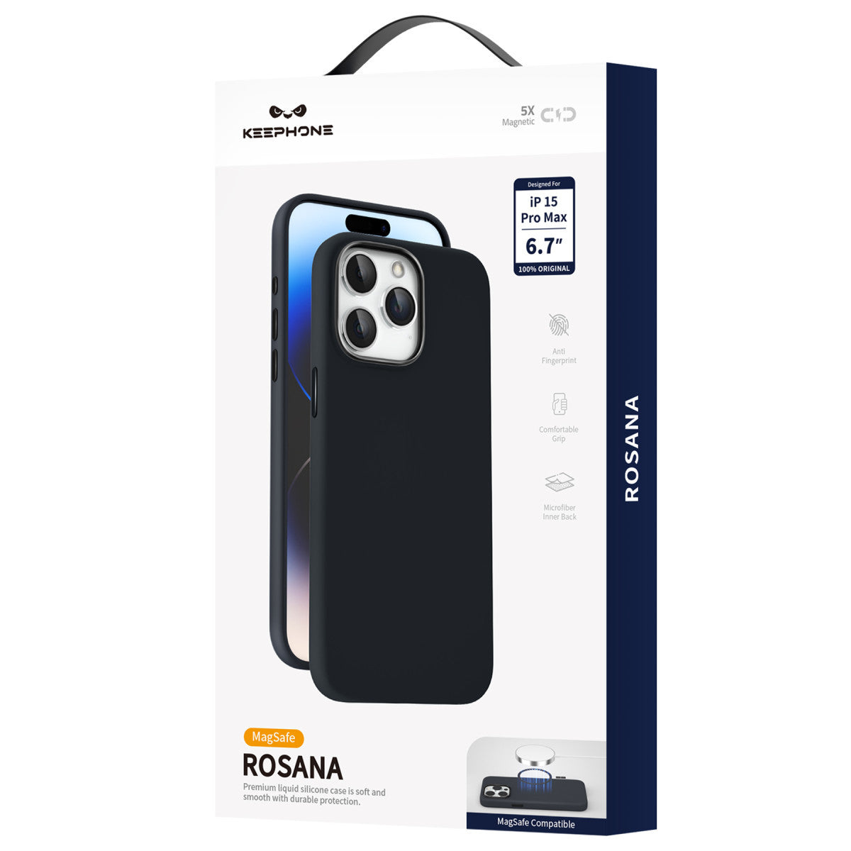 Keephone Apple iPhone 15 Pro Max Rosana Silikon Kılıf