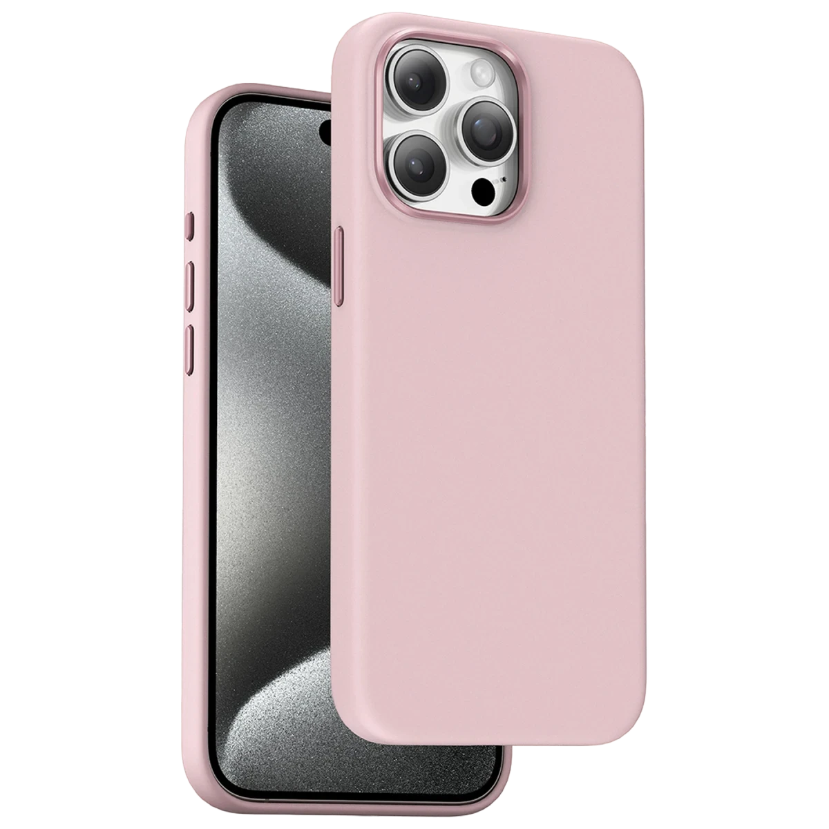 Keephone Apple iPhone 15 Pro Max Rosana Silikon Kılıf - Pembe