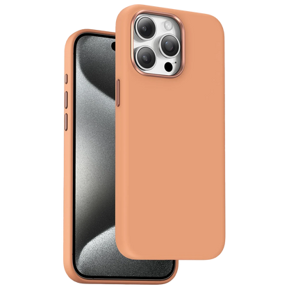 Keephone Apple iPhone 15 Pro Max Rosana Silikon Kılıf - Turuncu