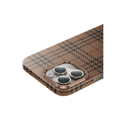 Keephone Apple iPhone 15 Pro Max Scots Kevlar Magsafe Kılıf - Çöl Titanyum
