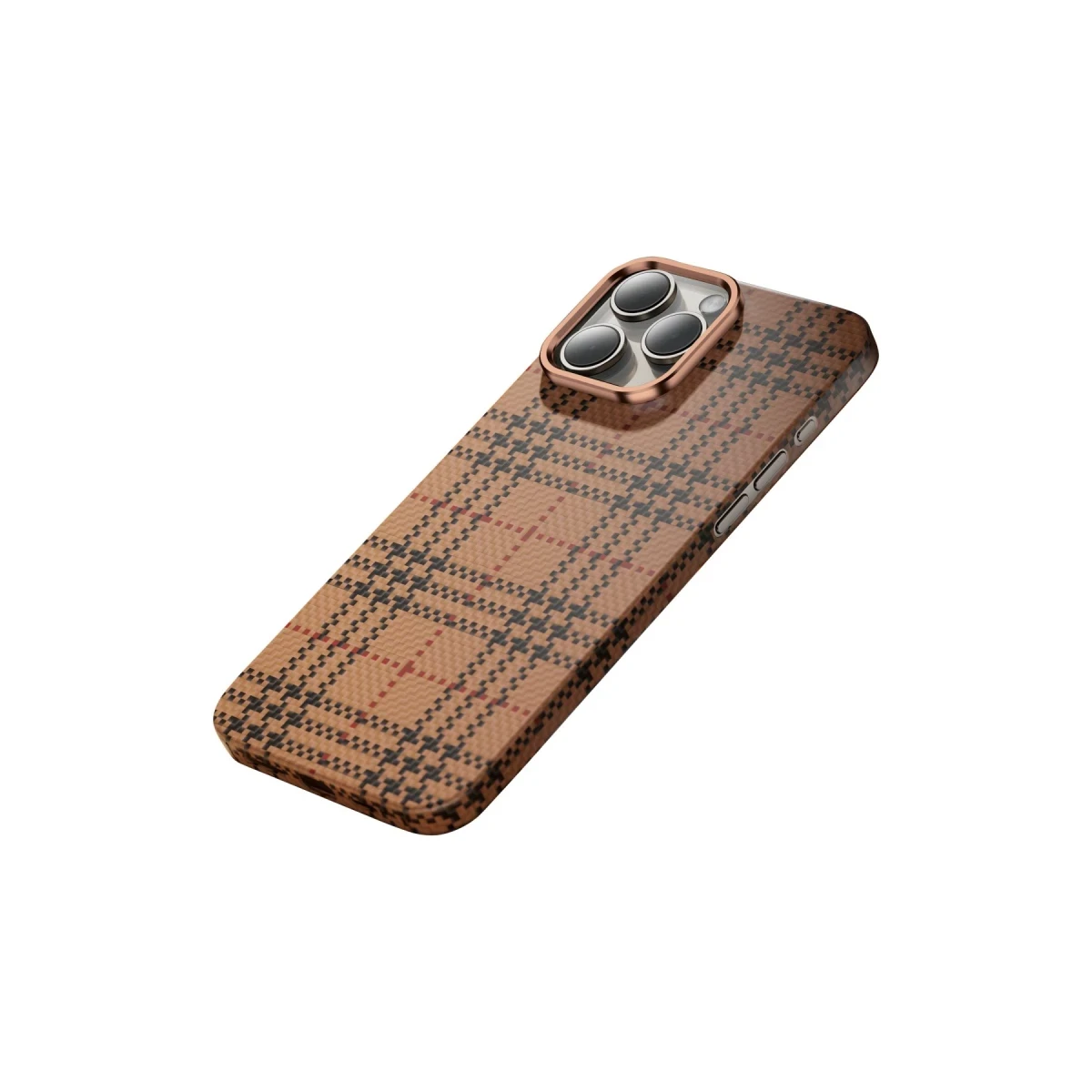 Keephone Apple iPhone 15 Pro Max Scots Kevlar Magsafe Kılıf - Çöl Titanyum