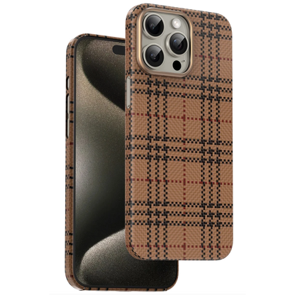 Keephone Apple iPhone 15 Pro Max Scots Kevlar Magsafe Kılıf - Çöl Titanyum