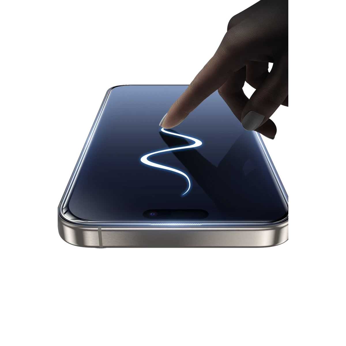 Keephone Apple iPhone 15 Pro Max UltraCurve HD 3D Cam Ekran Koruyucu - Siyah