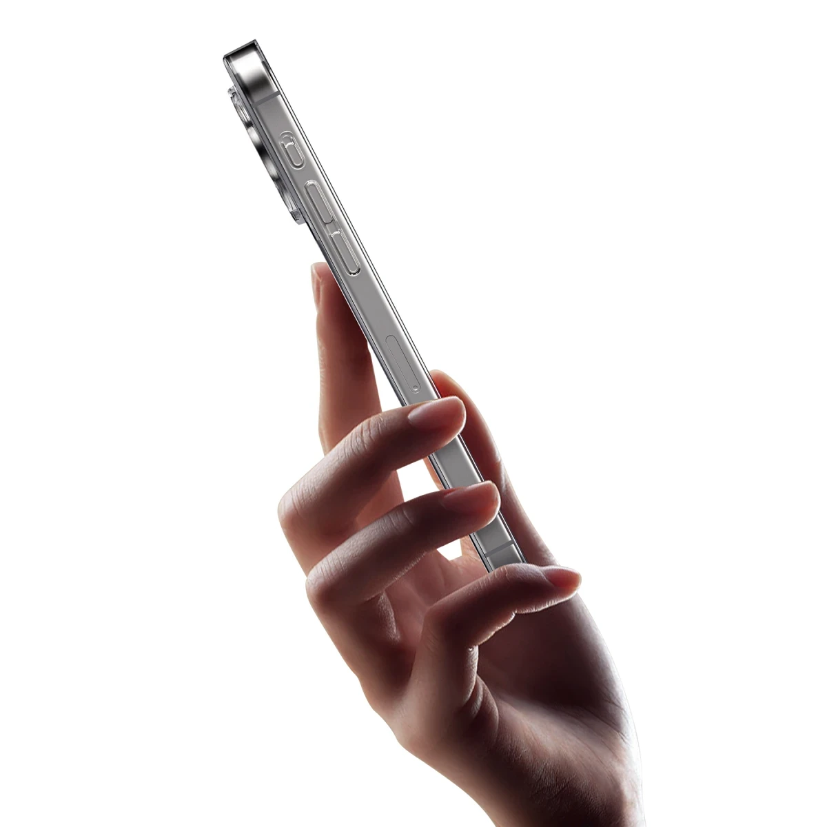 Keephone Apple iPhone 15 Pro Max X-Crystal Slim Magsafe Kılıf - Natural Grey