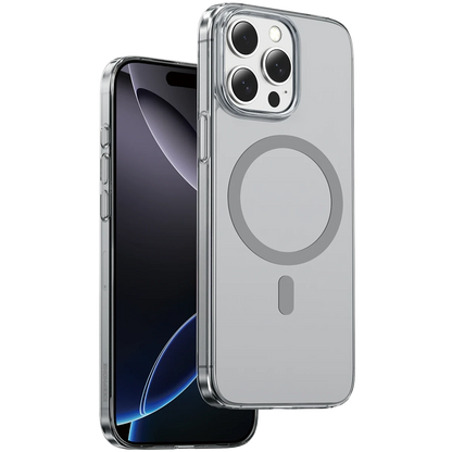 Keephone Apple iPhone 15 Pro Max X-Crystal Slim Magsafe Kılıf - Natural Grey