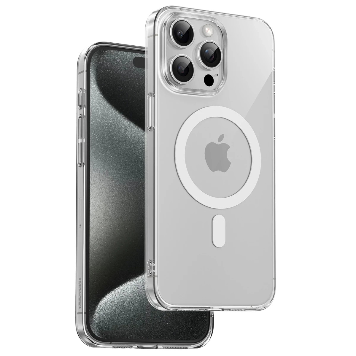 Keephone Apple iPhone 15 Pro Max X-Crystal Slim Magsafe Kılıf - Şeffaf