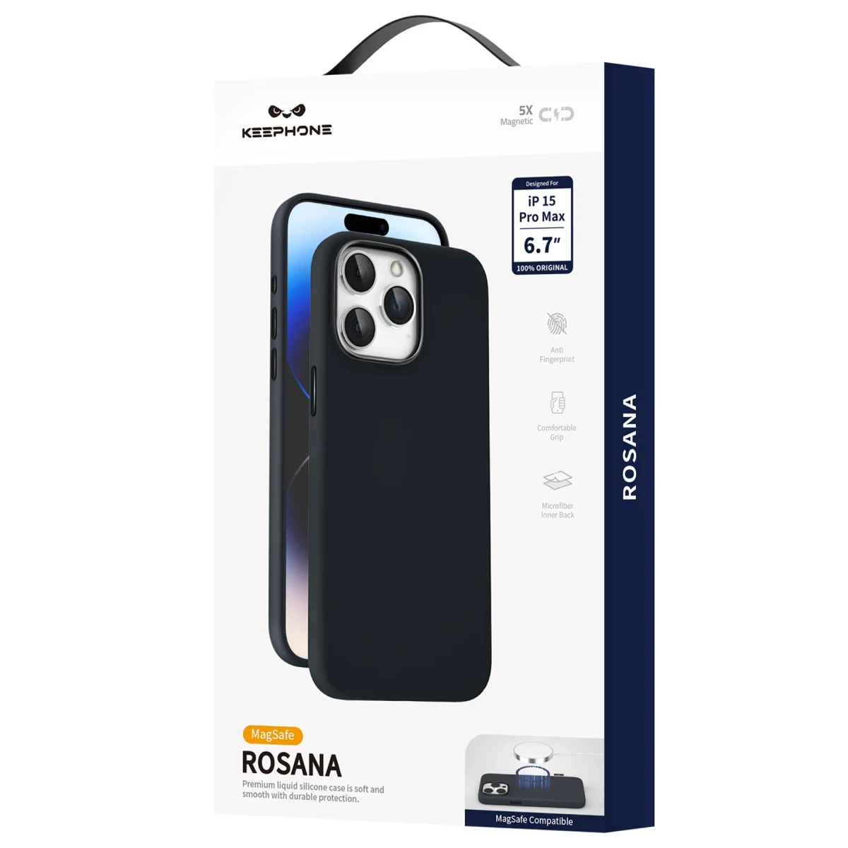 Keephone Apple iPhone 15 Rosana Silikon Kılıf - Turuncu