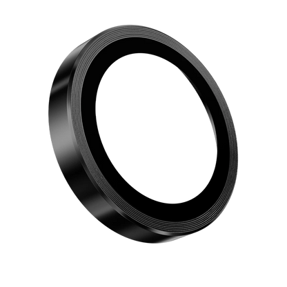 Keephone Apple iPhone 16 3D Spiral Alüminyum AR Kamera Lens Koruyucu - Siyah
