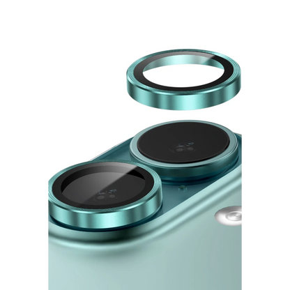 Keephone Apple iPhone 16 3D Spiral Alüminyum AR Kamera Lens Koruyucu - Siyah