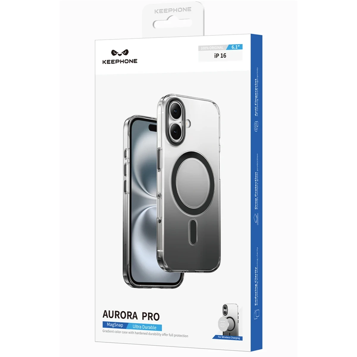 Keephone Apple iPhone 16 Aurora Pro Magsafe Kılıf - Natural Titanyum