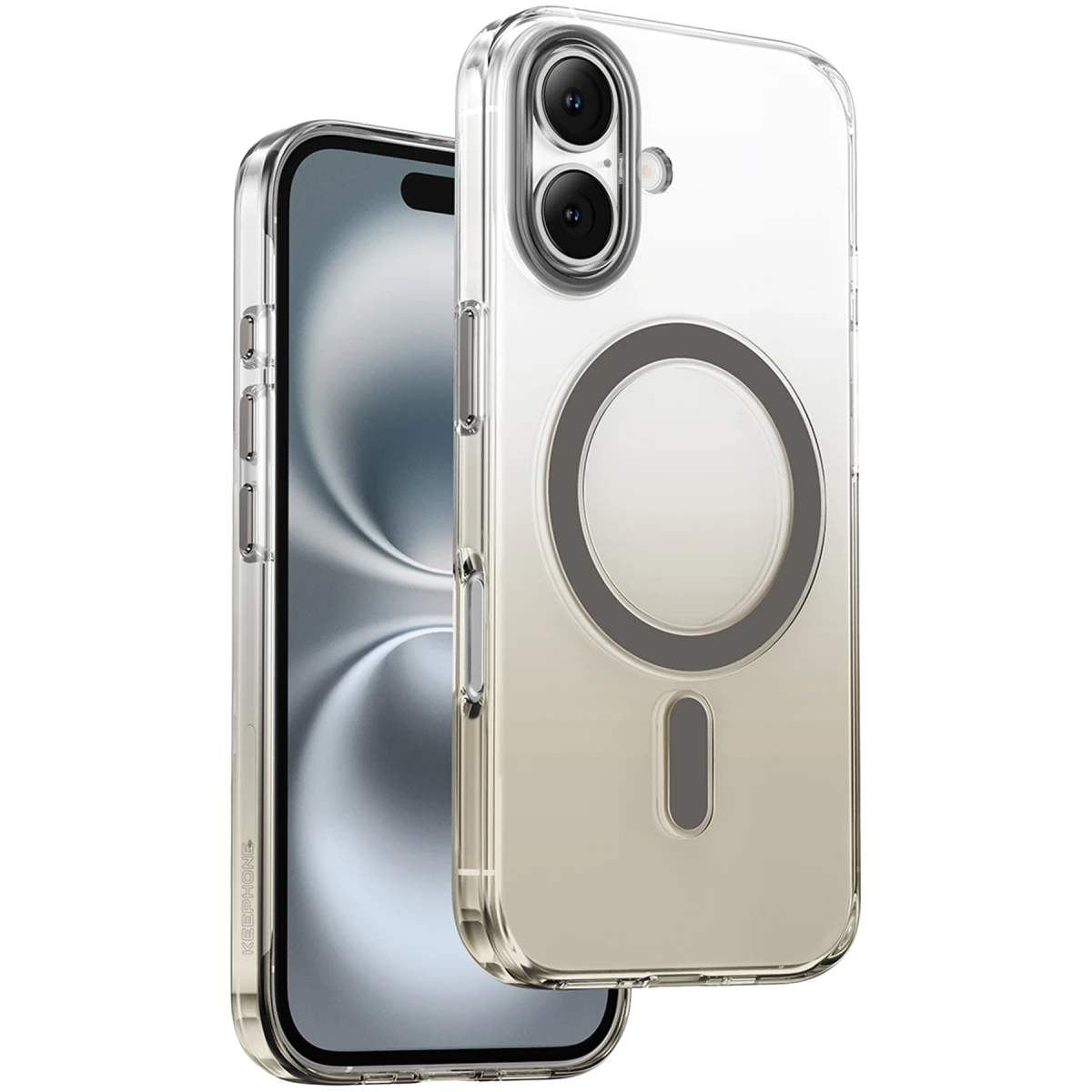 Keephone Apple iPhone 16 Aurora Pro Magsafe Kılıf - Natural Titanyum