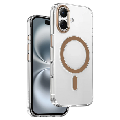Keephone Apple iPhone 16 Aurora Şeffaf Magsafe Kılıf - Çöl Titanyum