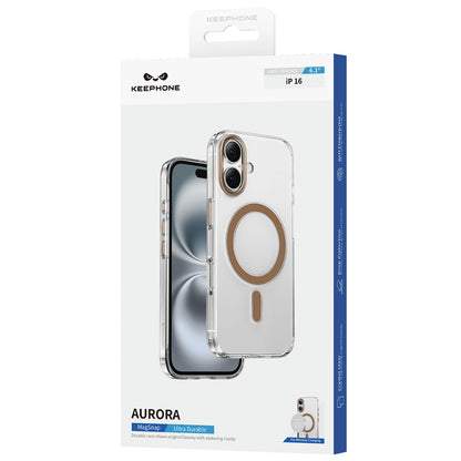 Keephone Apple iPhone 16 Aurora Şeffaf Magsafe Kılıf