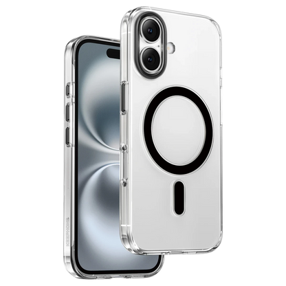 Keephone Apple iPhone 16 Aurora Şeffaf Magsafe Kılıf - Siyah Titanyum
