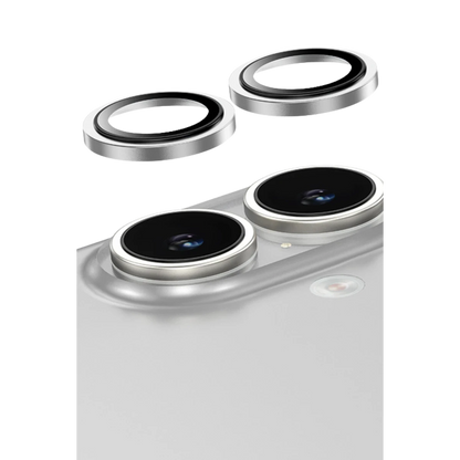 Keephone Apple iPhone 16 Capital Alüminyum AR Kamera Lens Koruyucu - Gümüş