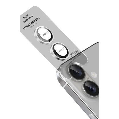 Keephone Apple iPhone 16 Capital Alüminyum AR Kamera Lens Koruyucu