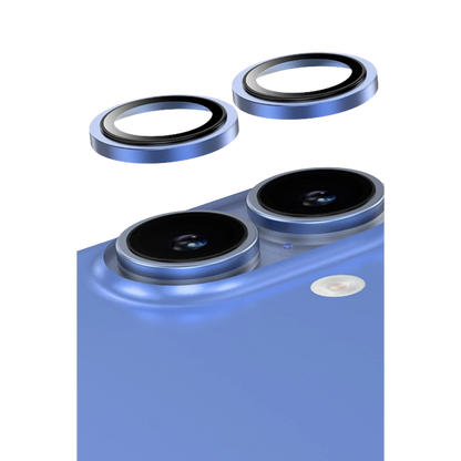 Keephone Apple iPhone 16 Capital Alüminyum AR Kamera Lens Koruyucu - Mavi