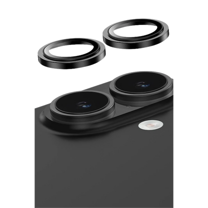 Keephone Apple iPhone 16 Capital Alüminyum AR Kamera Lens Koruyucu - Siyah
