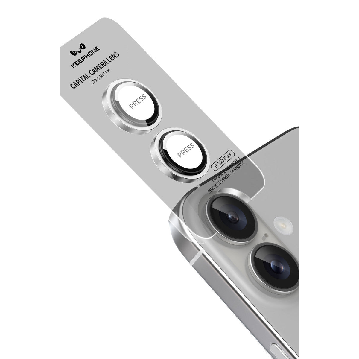 Keephone Apple iPhone 16 Capital Alüminyum AR Kamera Lens Koruyucu