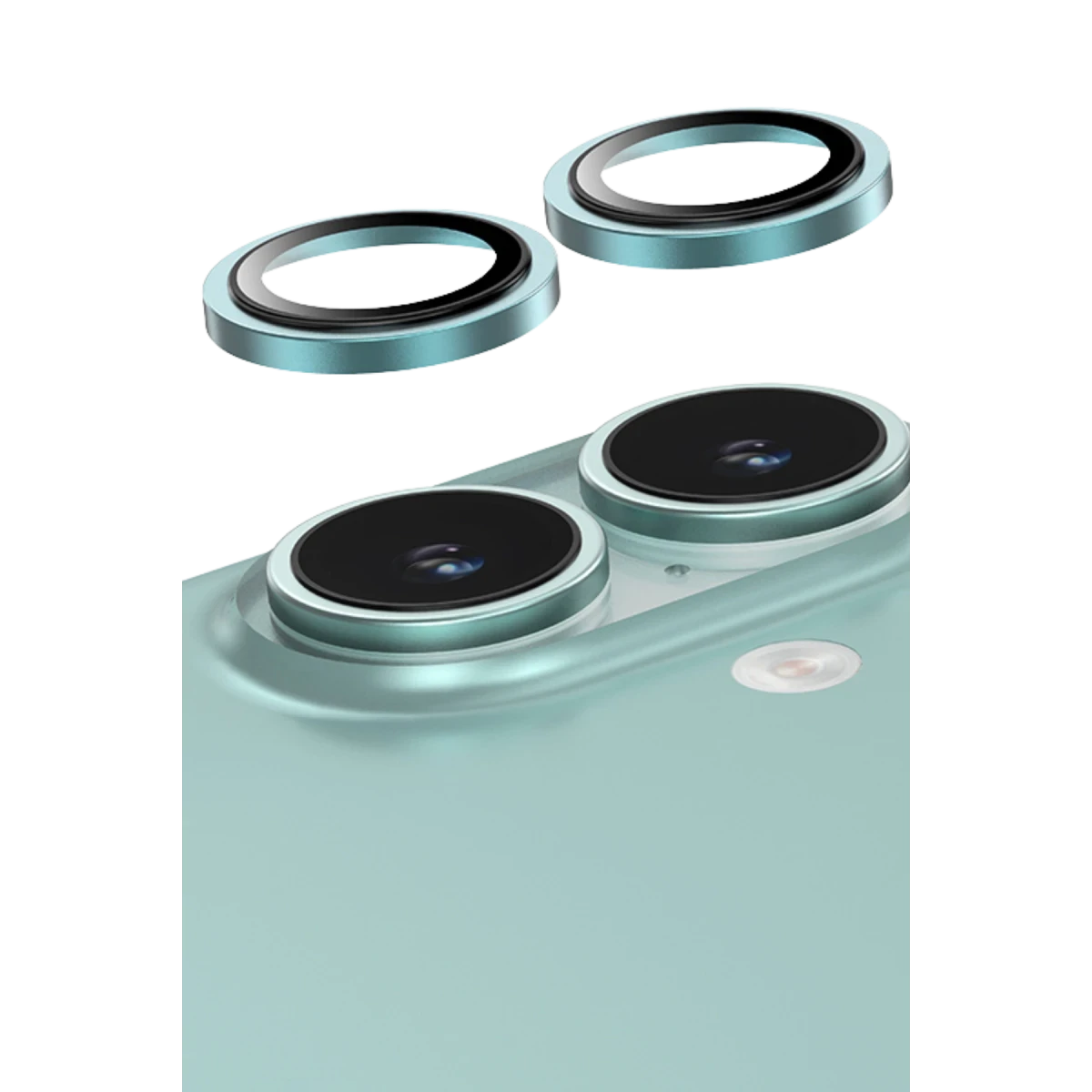 Keephone Apple iPhone 16 Capital Alüminyum AR Kamera Lens Koruyucu - Yeşil