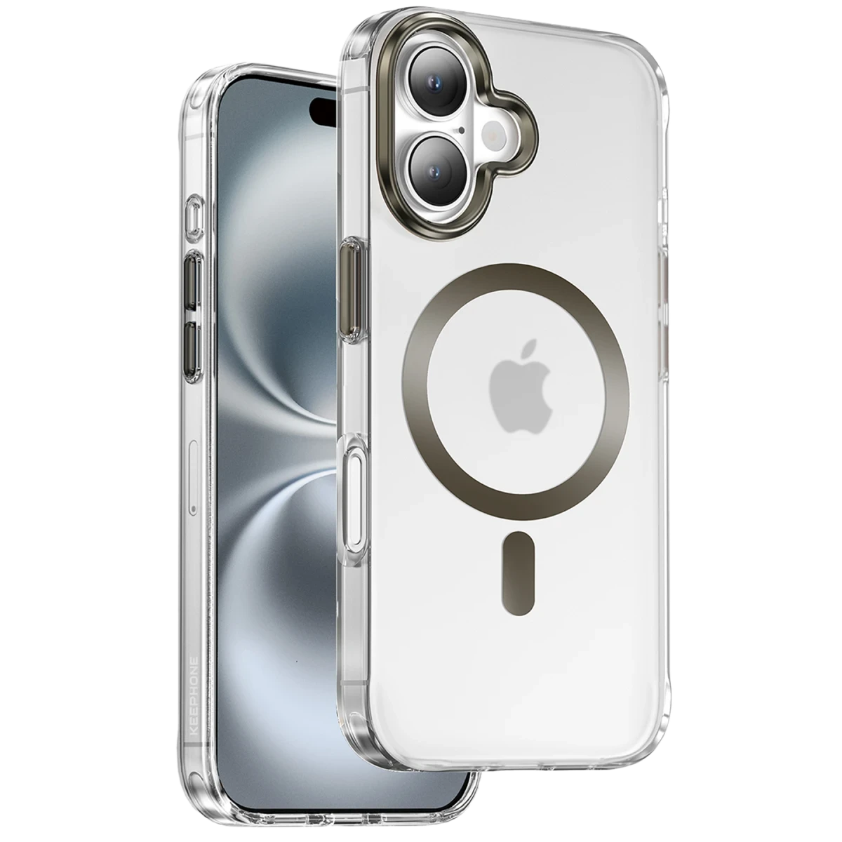 Keephone Apple iPhone 16 Dazzle Pro Matte Magsafe Kılıf - Natural Titanyum