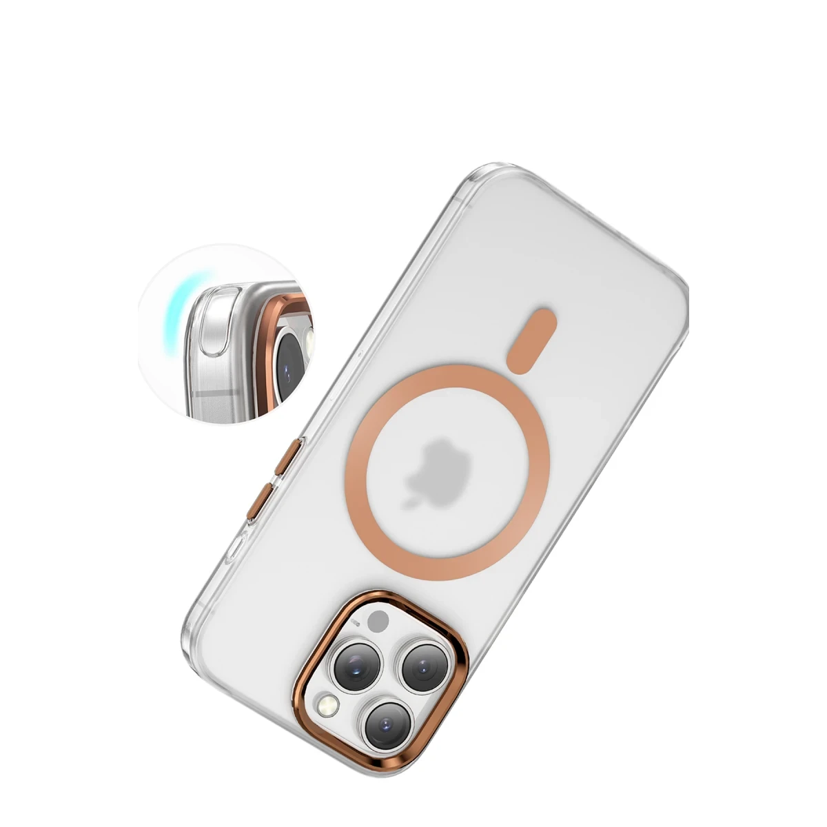 Keephone Apple iPhone 16 Dazzle Pro Matte Magsafe Kılıf - Siyah Titanyum