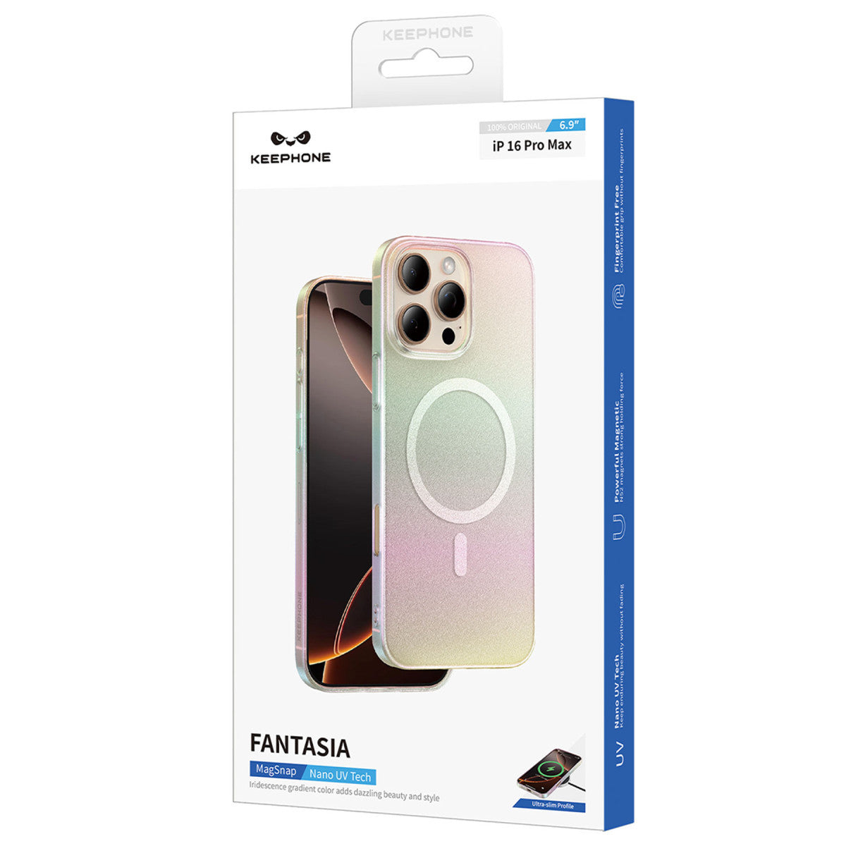 Keephone Apple iPhone 16 Fantasia Gökkuşağı Magsafe Kılıf