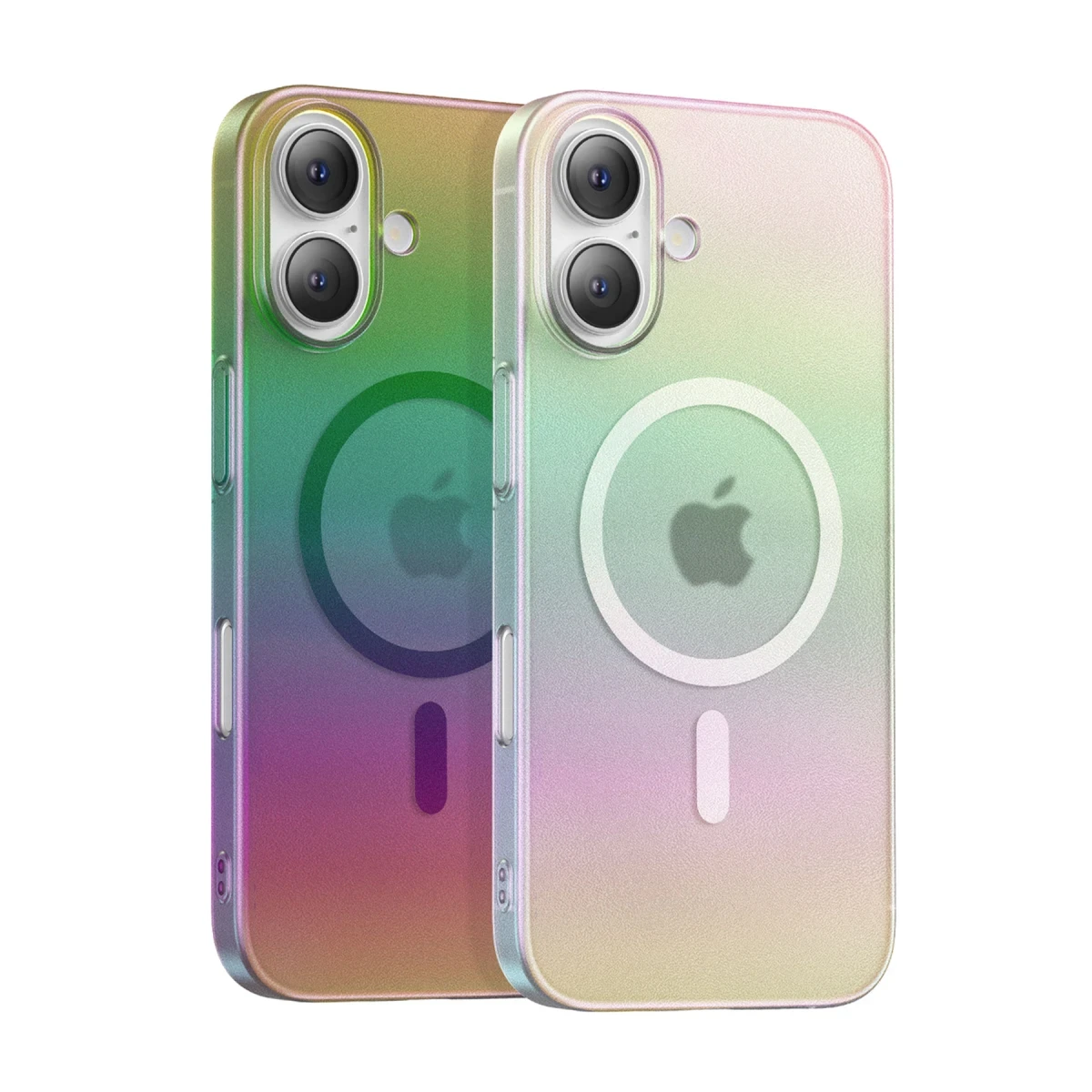 Keephone Apple iPhone 16 Fantasia Gökkuşağı Magsafe Kılıf - Siyah