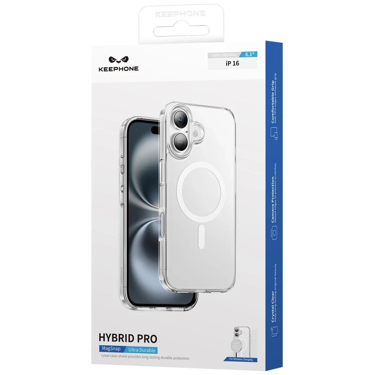 Keephone Apple iPhone 16 Hybrid Pro Magsafe Kılıf - Şeffaf