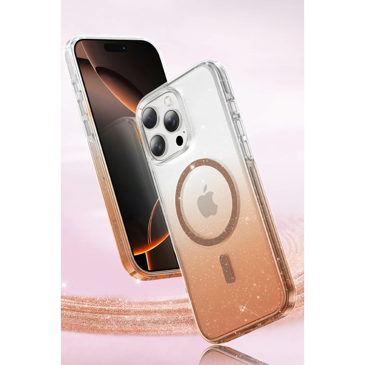Keephone Apple iPhone 16 Lillian Simli Magsafe Kılıf - Siyah